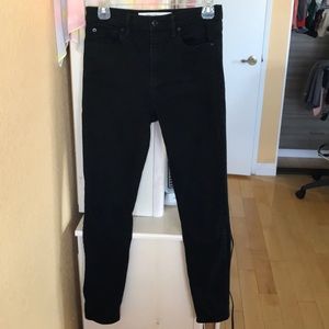 Gap black true skinny high rise jeans